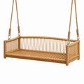 Balancelle suspendue en rotin naturel style bohème 130 x 70 x 55 cm